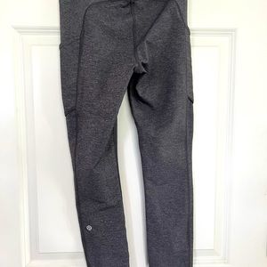 Gray Lululemon speed up tights size 4